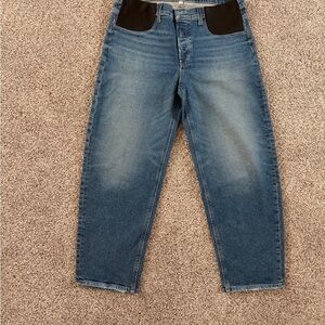 PAIGE Women’s Barrel Blue Jeans Maternity